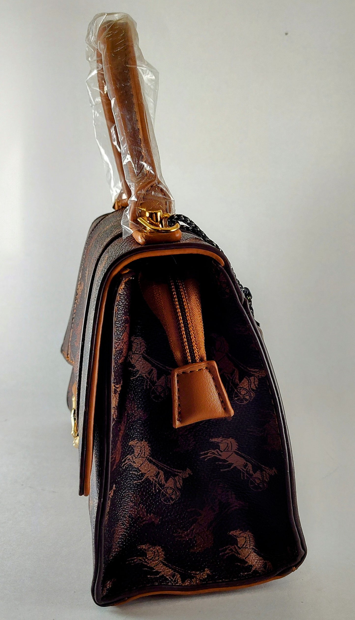 Brown Monogram Flap Satchel – Chic, Elegant, and Timeless P 404 BR