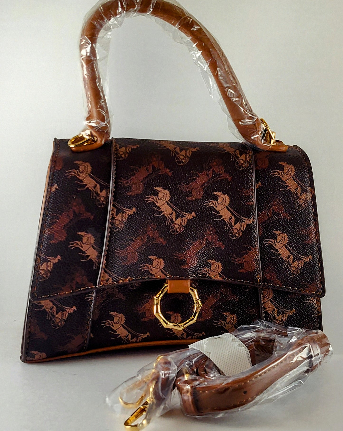 Brown Monogram Flap Satchel – Chic, Elegant, and Timeless P 404 BR