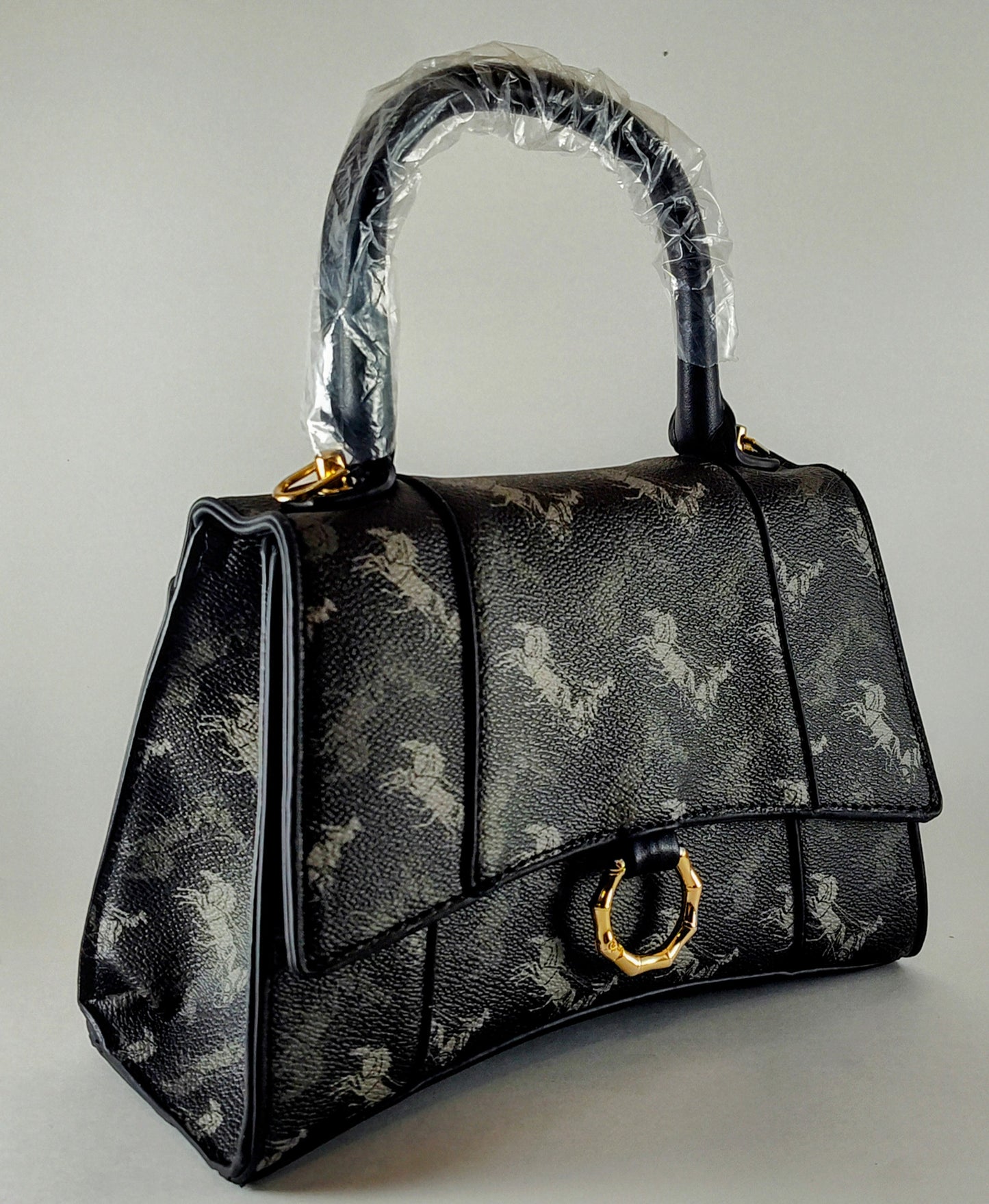 Black Monogram Flap Satchel – Chic, Elegant, and Timeless P 404 BL - Danisak