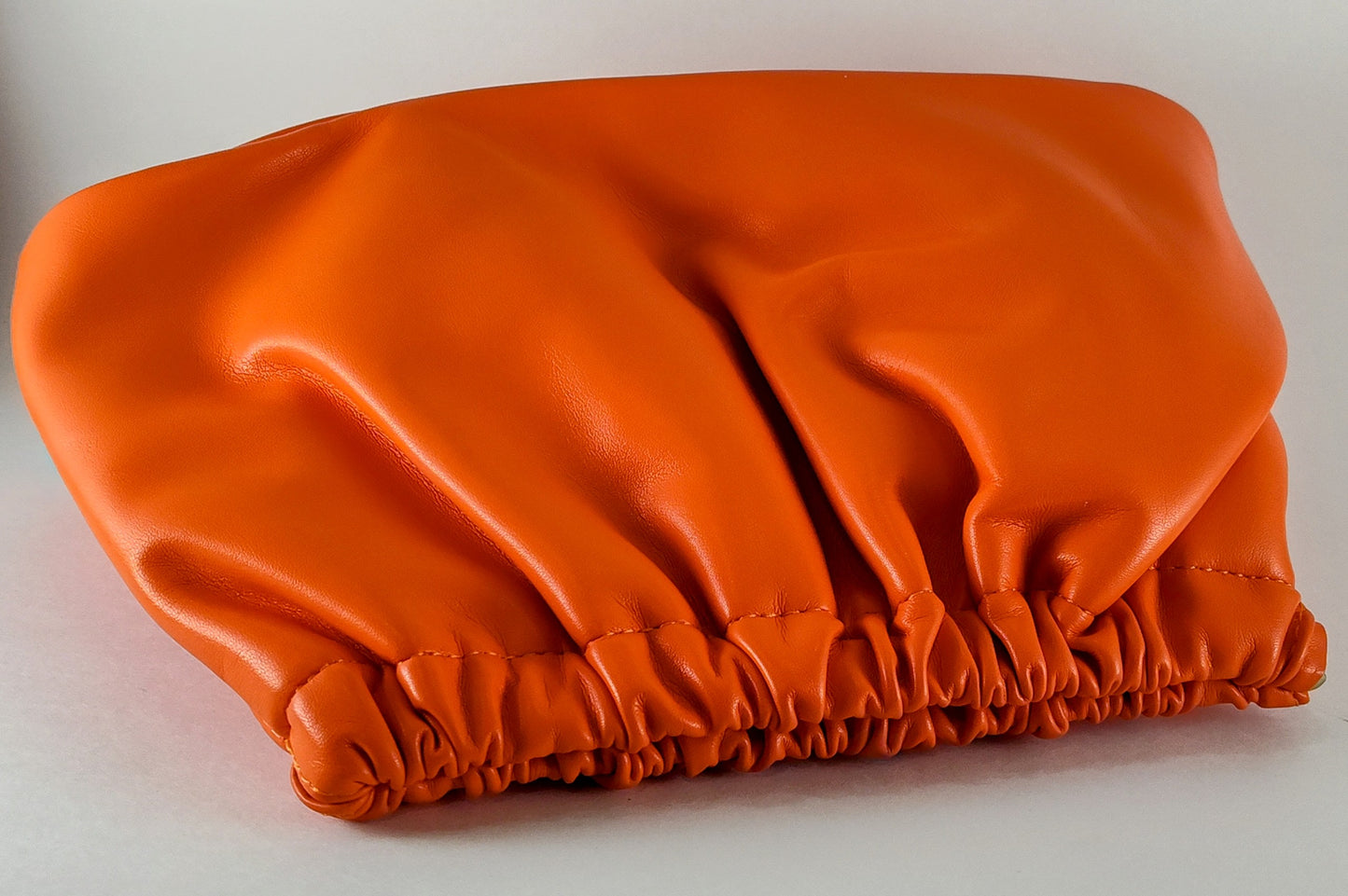 Burnt Sunset Faux Leather Chain Clutch – Bold &amp; Radiant Elegance