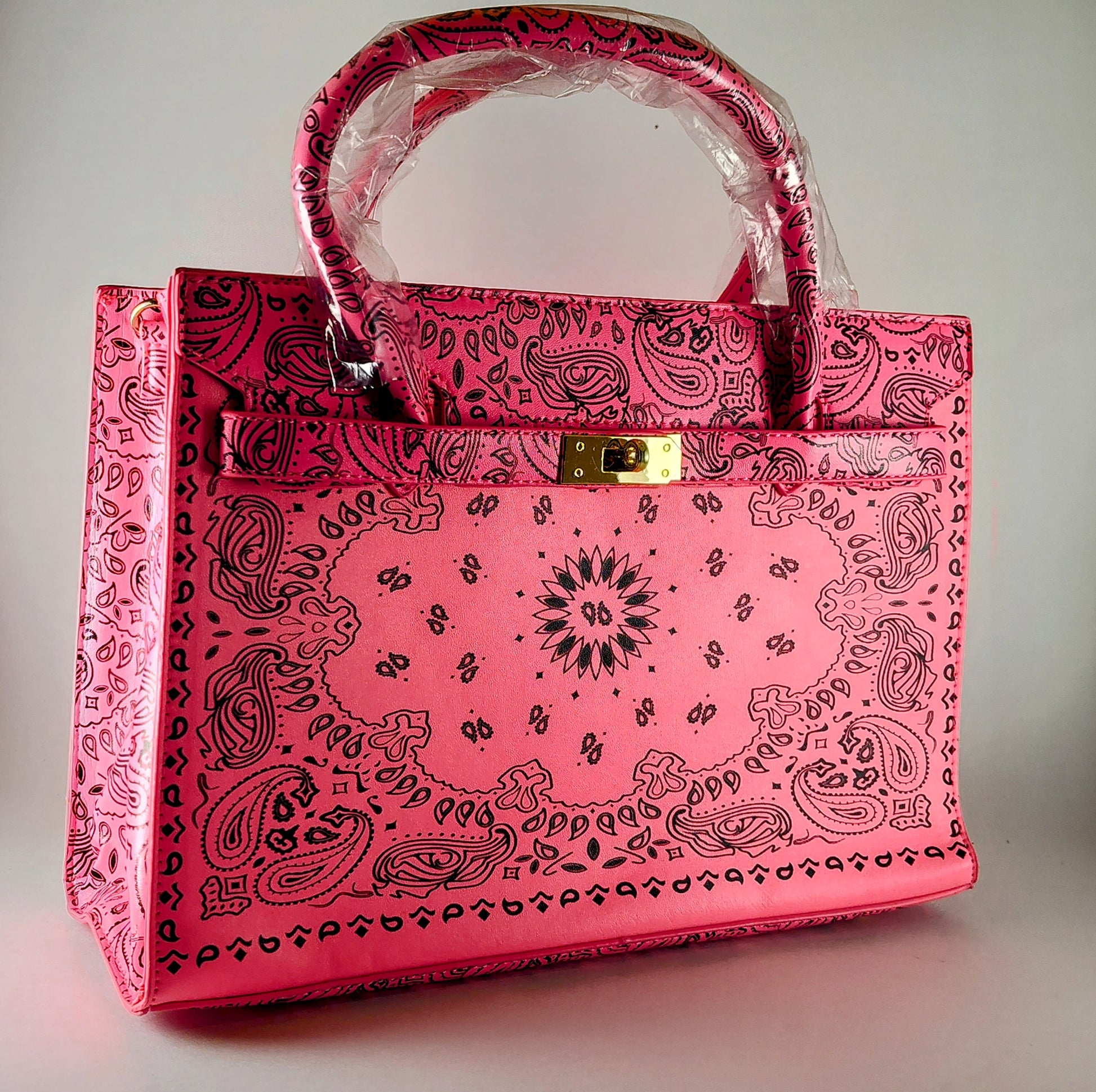 Neon Pink "Boho Blossom" Bandana Tote – Funky & Fierce P 119 - Danisak