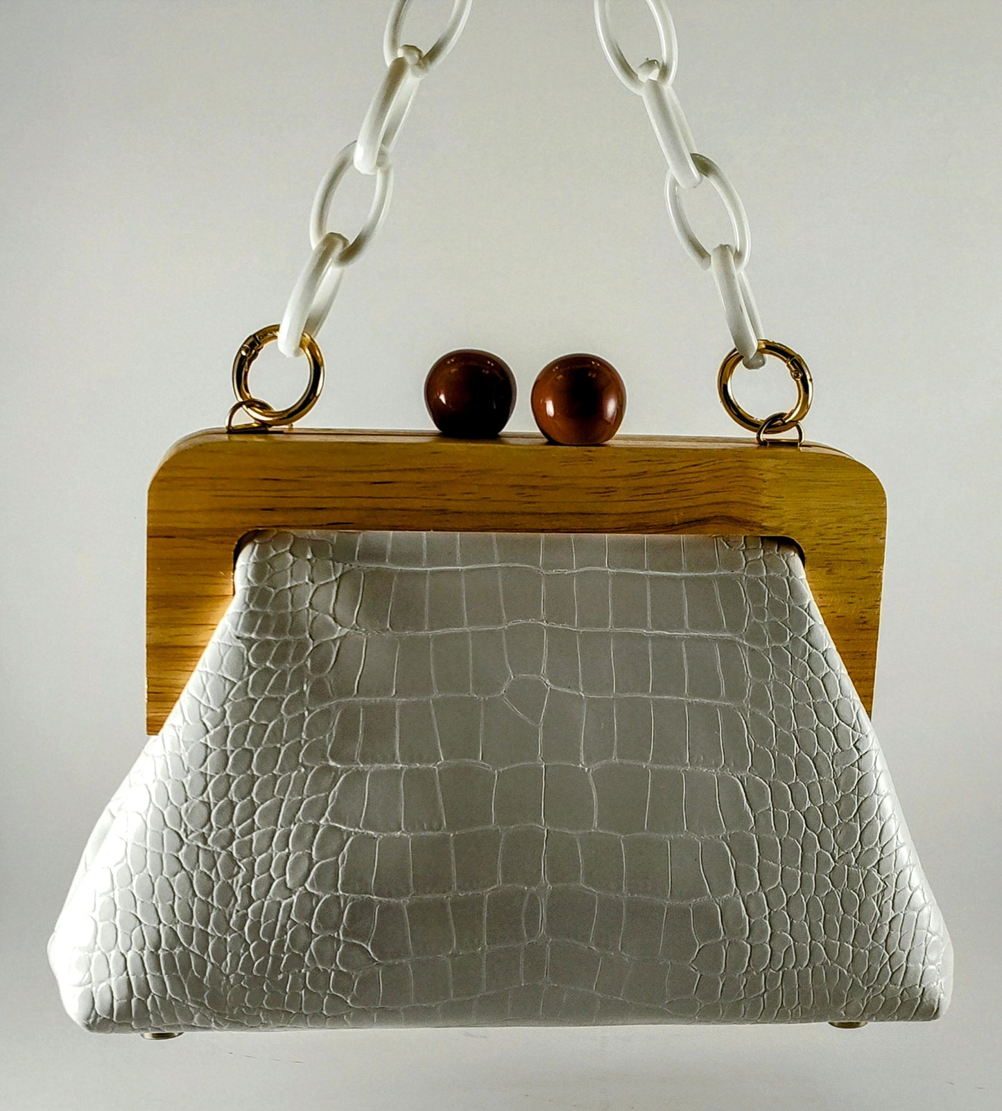 Luxe Satin Gathered Purse – Ivory Elegance P 402 - Danisak