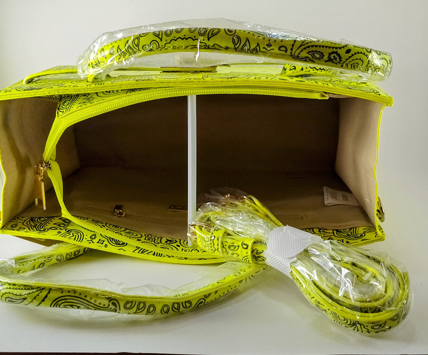 Neon Yellow "Sunshine Groove" Bandana Tote – Radiant & Free-Spirited P 118 - Danisak
